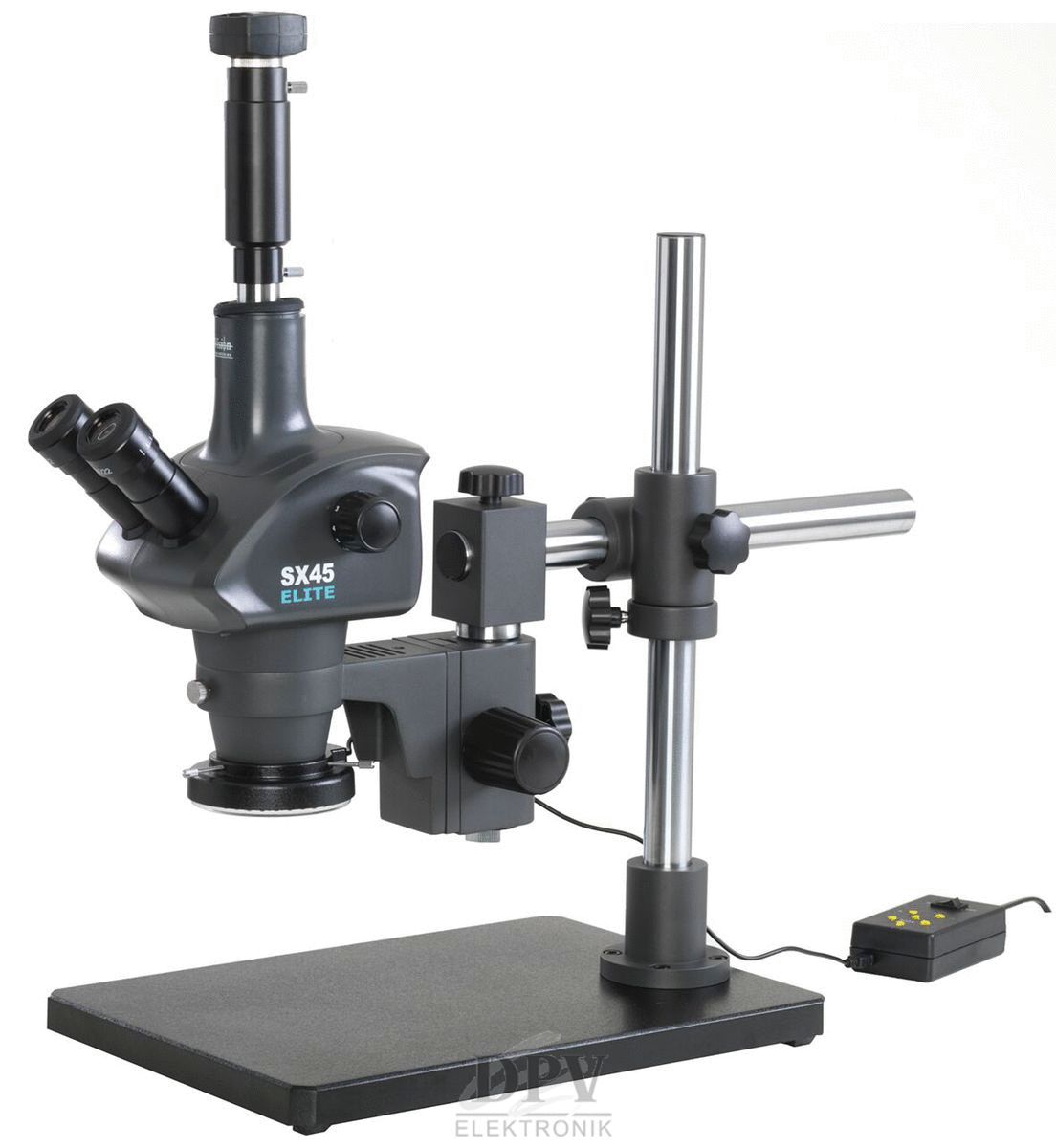 SX45 Elite Stereo-Zoom Trinokularmikroskop mit Säulenständer