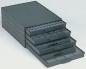 Preview: The image shows a black drawer box with several pull-out compartments. The compartments are flat and divided into various sizes to store small items.