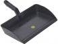 Preview: The image shows a black plastic shovel with a long handle. The shovel has a slanted edge and a flat, rectangular shape.