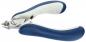 Preview: In the picture, there is a nail clipper visible. It features ergonomic, two-tone handles that are blue and gray, and a sharp, metallic cutting edge. The clipper has a compact shape.