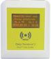 Preview: The image shows a rectangular device with a yellow frame and a screen. The display shows information such as temperature, humidity, and a date/time stamp. An RFID symbol is visible.