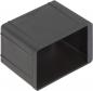Preview: The image shows a rectangular, black plastic box without a lid. The box has sharp edges and is hollow, allowing it to be used for storage or transport.