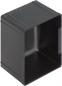 Preview: The image shows a black, rectangular plastic container. It has an open top and a smooth, grippable surface. The container is sturdy and has a recess on one side.