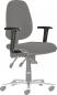 Preview: The image shows an ergonomic office chair with a wide, padded seat and a high backrest. The armrests are adjustable, and the chair has casters for mobility.