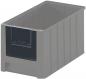 Preview: It is a rectangular, gray plastic box with raised sides and an open top. The front has a transparent flap that makes the contents visible.