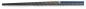 Preview: The image shows a narrow, flat metal file with a ridged surface. It tapers to a point. A blue handle is visible at the upper end.