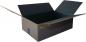 Preview: The image shows a large, black cardboard box with an open lid. The box is rectangular and has indented areas on the sides. Inside, it is empty and dark.