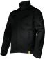 Preview: Das Bild zeigt eine schwarze Jacke mit stehem Kragen und langen Ärmeln. Sie hat eine schlichte, moderne Form und eine kleine Seitentasche. Der Stoff wirkt robust und hochwertig.