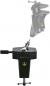 Preview: The image shows a black holding device with an adjustable clamp on top. It is square, has a handle, and a screw for attachment. A movable arm is visible on top.