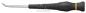 Preview: The image shows a narrow, curved screwdriver with a non-slip, black handle and a yellow ring. The metallic head is slightly curved.