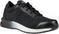 Preview: Der Schuh ist ein sportlicher, schwarzer Sneaker mit einer texturierten Oberfläche. Er hat eine klare, weiße Sohle und eine gepolsterte Innensohle für Komfort. Die Schnürsenkel sind klassisch.