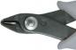 Preview: The image shows a metal pliers with a curved handle and a sharp edge for cutting. The handle is slightly shaped for use and has a silver screw in the middle.