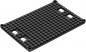 Preview: The image shows a rectangular, black plate covered with many small, round protrusions. It has two oval recesses on the sides. The surface is textured and grippy.