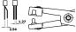 Preview: The image displays a technical drawing. On the left are two components with pins, whose dimensions are specified (1.27 mm and 2.54 mm). On the right, a tool is depicted, likely a plier mechanism, with details on its use.