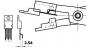 Preview: The image displays technical drawings of a connector. On the left is a front view with five pins, on the right a side view of the connection. The dimensions are scaled, with a marking of 2.54 mm.