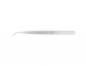 Preview: The image shows a metallic tweezer with a narrow, curved tip. The handle has a non-slip texture for better grip. It is silver and elongated.