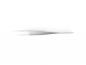 Preview: The image shows a narrow, pointed stainless steel tweezer lying flat on a white background. It appears elegant and modern.
