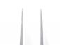 Preview: The image shows a straight, silver-colored tweezer with two long, narrow tips arranged parallel to each other. The background is white.