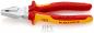 Preview: The image shows a pair of pliers with red and yellow handles. The pliers have a pointed, metallic head for gripping and cutting wires. The manufacturer is Knipex.