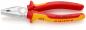 Preview: The image shows a pair of pliers with a metallic, shiny tip and red-yellow, ergonomic handles. The handles are non-slip and provide a good grip. It is suitable for electrical work.