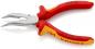 Preview: The image shows a red pliers with yellow rubber grips. The head is silver-colored and has sharp edges. The grips feature technical information and the "KNIPEX" logo.
