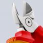 Preview: The image shows the cutting edge of an insulated pair of pliers. The blades are sharp and metallic, with a red handle that provides insulation for safety.