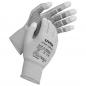 Preview: The image shows a pair of gray work gloves. They are made from a durable material and have non-slip dots on the palms and fingers. The gloves are anatomically shaped.