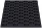 Preview: The image shows a black baking tray with 48 round indentations. The indentations are evenly arranged and have a smooth edge, ideal for muffins or small baked goods.