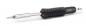 Preview: The image displays a black soldering iron with a metallic heating tip. The handle is rubberized and features non-slip grooves. The iron is slim and tapers to a point for precise work.