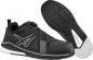 Preview: The image shows a black athletic shoe with breathable mesh material. It features a striking quick-lacing system and a non-slip, textured sole. The sole is two-toned, black and white.