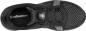Preview: The image shows a black athletic shoe made from breathable material. The lacing is done through a special closure. The lining is also dark, with a white logo.
