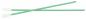 Preview: The image shows two straight, green sticks with a white, broad end. They are lying parallel to each other on a light surface. The sticks appear narrow and long.