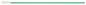 Preview: The image shows a long, slender green rod with a round, white end. The rod is smooth and uniform, the end has a gentle, rounded shape.