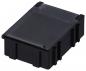 Preview: The image shows a small, rectangular box with a black body and a transparent lid. The corners have rounded edges, and the box appears sturdy and functional.