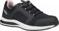 Preview: The shoe is a modern, sporty sneaker in black with breathable upper material. It has a white sole and a padded insole for added comfort.