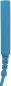 Preview: The image shows a long, narrow, blue object that has a thin, straight extension on one end. The other end has a wavy shape. It is a cable or plug.