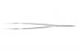 Preview: The image shows a long, flat pair of stainless steel tweezers. It has two smooth, pointed tips and a narrow, central grip. The surface is shiny and reflects light.
