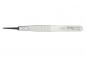Preview: The image shows a slim, silver tweezer with a sharp, black tip. The handle has a ridged structure for better grip. The handle reads "Weller".