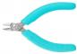 Preview: The image shows a small, handy pair of pliers with curved, turquoise handles and a metallic cutting edge. The tips of the pliers are narrow and slightly pointed.