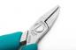 Preview: The image shows a narrow pair of pliers with a shiny, metallic head and non-slip, blue handles. The pliers have a pointed shape and are ideal for gripping and holding small objects.