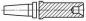 Preview: The image shows a technical representation of a cylindrical object with a conical tip. It features a continuous line and textured areas that indicate the section path.