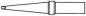 Preview: The image shows a pencil with a sharp tip. It has a cylindrical body and a conical tip that tapers narrowly. The lead has a small opening at the tip.