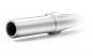 Preview: The image shows a silver, conical metal object. It has a wide, cylindrical beginning that tapers towards the tip. The surface is smooth and shiny.