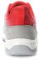 Preview: The image shows the rear view of a sports shoe. It is gray with red accents and has a light sole. The shoe has a rounded shape and appears modern and sporty.
