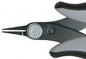Preview: The image shows a pair of pliers with a pointed, narrow tip at one end. The handle is black and gray, and there is a round screw in the middle.