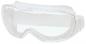 Preview: The image shows a clear safety goggle. It features a wide, flat design with a transparent lens and an elastic band for a secure fit.