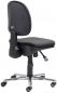 Preview: The office chair has a black upholstery and a high backrest. It stands on a sturdy, chrome-plated base with five casters that facilitate movement. Height adjustable.