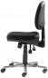 Preview: The chair is swivel with a padded black seat and a backrest. It has an adjustable height and five casters for mobility on smooth floors.