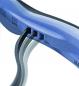 Preview: The image displays a blue rubber protector with several cables running through openings. The background is bright, and the focus is on the structure and details of the protector.
