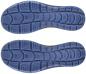 Preview: The image displays the soles of two shoes. They are made from flexible, blue material with a textured pattern of grooves and bumps that provide good grip.